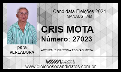 Candidato CRIS MOTA 2024 - MANAUS - Eleições