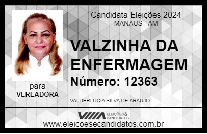 Candidato VALZINHA DA ENFERMAGEM 2024 - MANAUS - Eleições