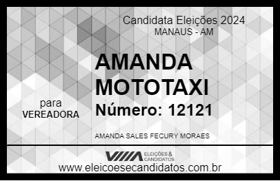 Candidato AMANDA MOTOTAXI 2024 - MANAUS - Eleições