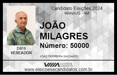 Candidato JOÃO MILAGRES 2024 - MANAUS - Eleições