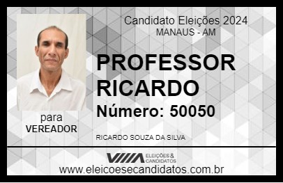 Candidato PROFESSOR RICARDO 2024 - MANAUS - Eleições