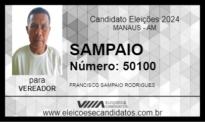 Candidato SAMPAIO 2024 - MANAUS - Eleições