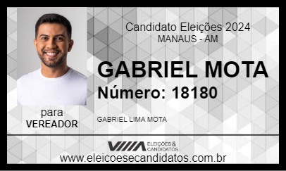 Candidato GABRIEL MOTA 2024 - MANAUS - Eleições