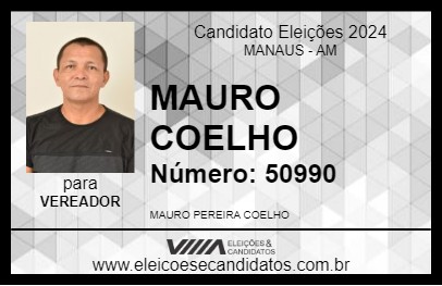 Candidato MAURO COELHO 2024 - MANAUS - Eleições