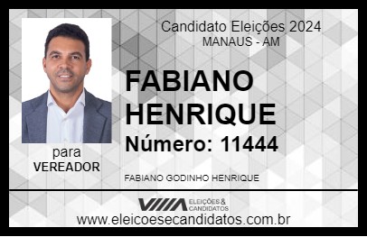 Candidato FABIANO HENRIQUE 2024 - MANAUS - Eleições