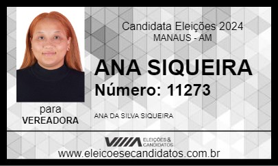 Candidato ANA SIQUEIRA 2024 - MANAUS - Eleições