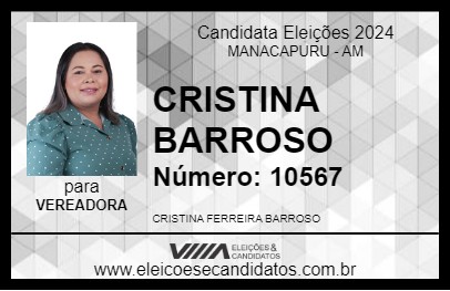 Candidato CRISTINA BARROSO 2024 - MANACAPURU - Eleições