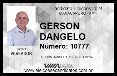 Candidato GERSON DANGELO 2024 - MANACAPURU - Eleições