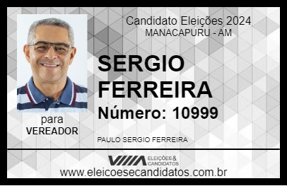 Candidato SERGIO FERREIRA 2024 - MANACAPURU - Eleições