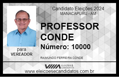 Candidato PROFESSOR CONDE 2024 - MANACAPURU - Eleições