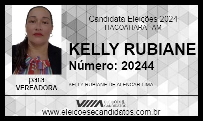 Candidato KELLY RUBIANE 2024 - ITACOATIARA - Eleições