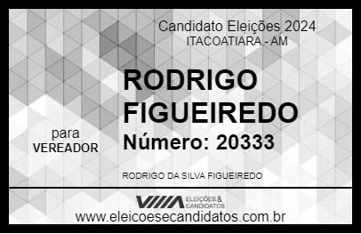 Candidato RODRIGO FIGUEIREDO 2024 - ITACOATIARA - Eleições