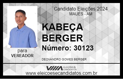 Candidato KABEÇA BERGER 2024 - MAUÉS - Eleições