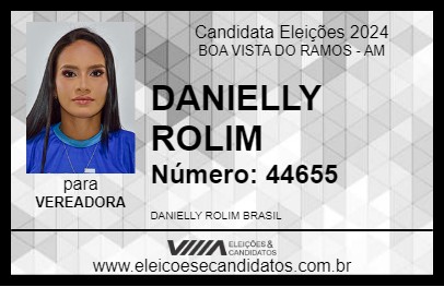 Candidato DANIELLY ROLIM 2024 - BOA VISTA DO RAMOS - Eleições