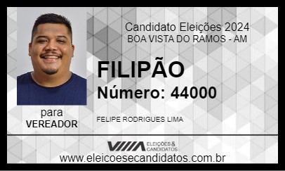 Candidato FILIPÃO 2024 - BOA VISTA DO RAMOS - Eleições