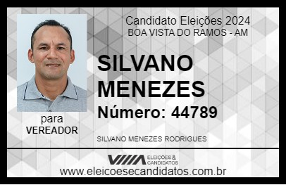 Candidato SILVANO MENEZES 2024 - BOA VISTA DO RAMOS - Eleições