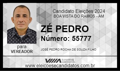 Candidato ZÉ PEDRO 2024 - BOA VISTA DO RAMOS - Eleições