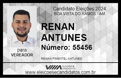 Candidato RENAN ANTUNES 2024 - BOA VISTA DO RAMOS - Eleições