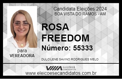 Candidato ROSA FREEDOM 2024 - BOA VISTA DO RAMOS - Eleições