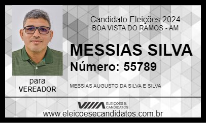 Candidato MESSIAS SILVA 2024 - BOA VISTA DO RAMOS - Eleições