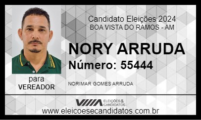 Candidato NORY ARRUDA 2024 - BOA VISTA DO RAMOS - Eleições