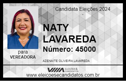 Candidato NATY LAVAREDA 2024 - BOA VISTA DO RAMOS - Eleições