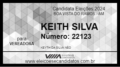 Candidato KEITH SILVA 2024 - BOA VISTA DO RAMOS - Eleições