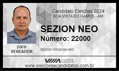 Candidato SEZION NEO 2024 - BOA VISTA DO RAMOS - Eleições