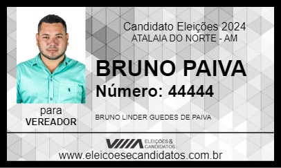 Candidato BRUNO PAIVA 2024 - ATALAIA DO NORTE - Eleições