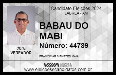 Candidato BABAU DO MABI 2024 - LÁBREA - Eleições