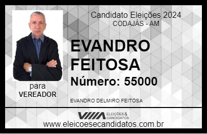 Candidato EVANDRO FEITOSA 2024 - CODAJÁS - Eleições