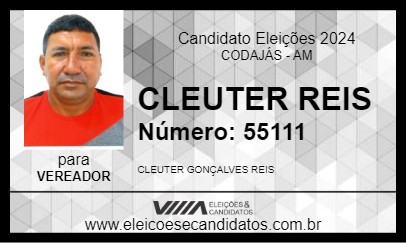 Candidato CLEUTER REIS 2024 - CODAJÁS - Eleições