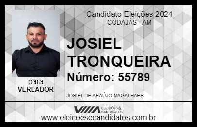 Candidato JOSIEL TRONQUEIRA 2024 - CODAJÁS - Eleições