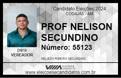 Candidato PROF NELISON SECUNDINO 2024 - CODAJÁS - Eleições