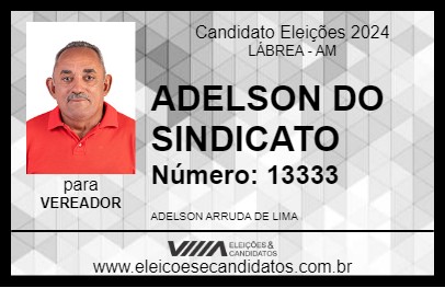 Candidato ADELSON DO SINDICATO 2024 - LÁBREA - Eleições