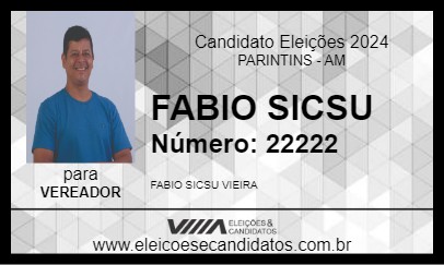 Candidato FABIO SICSU 2024 - PARINTINS - Eleições