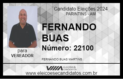 Candidato FERNANDO BUAS 2024 - PARINTINS - Eleições