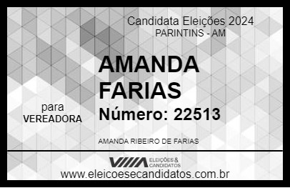 Candidato AMANDA FARIAS 2024 - PARINTINS - Eleições