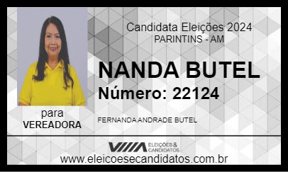 Candidato NANDA BUTEL 2024 - PARINTINS - Eleições