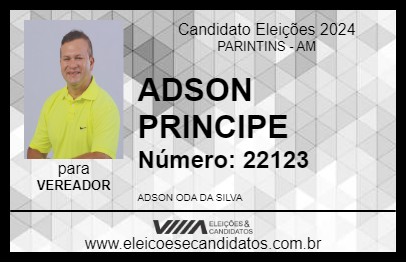 Candidato ADSON PRINCIPE 2024 - PARINTINS - Eleições