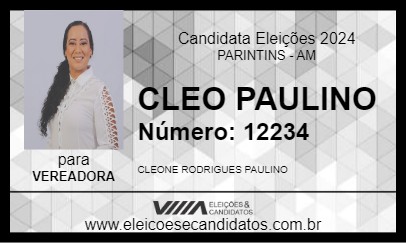 Candidato CLEO PAULINO 2024 - PARINTINS - Eleições