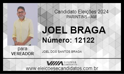 Candidato JOEL BRAGA 2024 - PARINTINS - Eleições