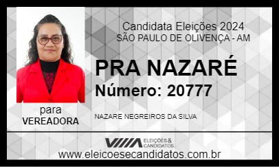 Candidato PRA NAZARÉ 2024 - SÃO PAULO DE OLIVENÇA - Eleições