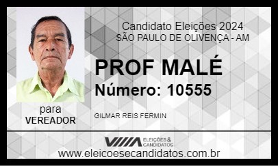 Candidato PROF MALÉ 2024 - SÃO PAULO DE OLIVENÇA - Eleições