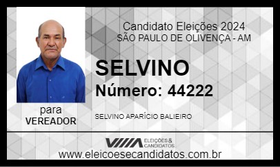 Candidato SELVINO 2024 - SÃO PAULO DE OLIVENÇA - Eleições