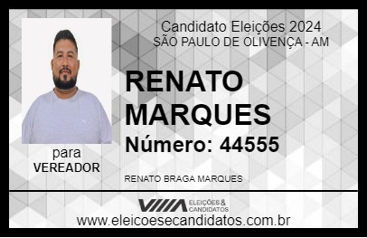 Candidato RENATO MARQUES 2024 - SÃO PAULO DE OLIVENÇA - Eleições