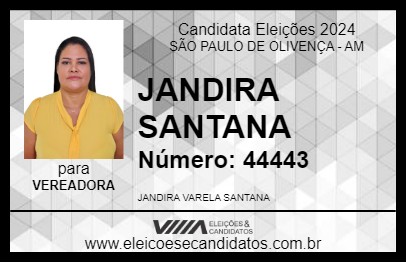 Candidato JANDIRA SANTANA 2024 - SÃO PAULO DE OLIVENÇA - Eleições