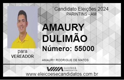 Candidato AMAURY DULIMÃO 2024 - PARINTINS - Eleições