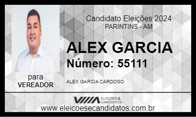 Candidato ALEX GARCIA 2024 - PARINTINS - Eleições