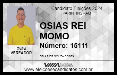 Candidato OSIAS REI MOMO 2024 - PARINTINS - Eleições